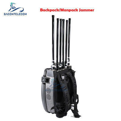 8 চ্যানেল 120W ম্যানপ্যাক জ্যামার বিল্ট-ইন ব্যাটারি সহ 20-3000MHz সিগন্যাল ব্লকিংয়ের জন্য
