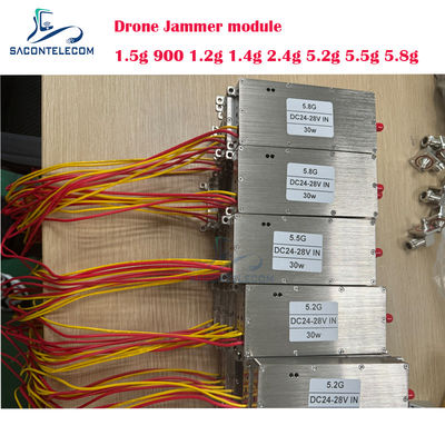 30W 5.8G ওয়াইফাই অ্যান্টি ড্রোন জ্যামার মডিউল কাস্টমাইজড ফ্রিকোয়েন্সি ইউএভি ড্রোন জ্যামার পাওয়ার অ্যামপ্লিফায়ার সহ