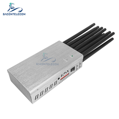 12 চ্যানেল 20W 2 ঘন্টা কাজ করে মোবাইল ফোনের জন্য পোর্টেবল ওয়াইফাই জ্যামার জিপিএস