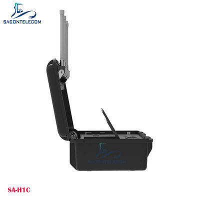 বহনযোগ্য স্যুটকেস ইউএভি ড্রোন ডিটেক্টর ডিজেআই এফপিভি ওয়াইফাই DIY ড্রোন সনাক্তকরণ 10 কিমি পর্যন্ত দূরত্ব