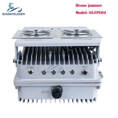 200W 4 চ্যানেল যানবাহন মাউন্টড ড্রোন সিগন্যাল জ্যামার FPV কাস্টমাইজযোগ্য ফ্রিকোয়েন্সি সহ ড্রোন জ্যামার