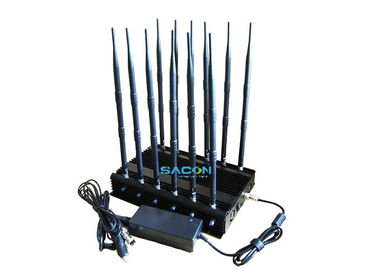 12 ব্যান্ড রেঞ্জ ওয়ালকি টকি সিগন্যাল জ্যামার 135MHz - 5800MHz 5% - 95% আর্দ্রতার সাথে