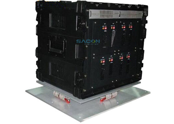ভিআইপি সুরক্ষার জন্য 800W আউটপুট পাওয়ার 20-6000MHz ফ্রিকোয়েন্সি এবং 500m পর্যন্ত জ্যামিং রেঞ্জ সহ যানবাহন মাউন্ট জ্যামার