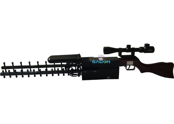 2.4G 5.8G জিপিএস বন্দুক ড্রোন সিগন্যাল জ্যামার এন্টি ইউএভি জ্যামার 800 মি রেঞ্জ 75 ওয়াট