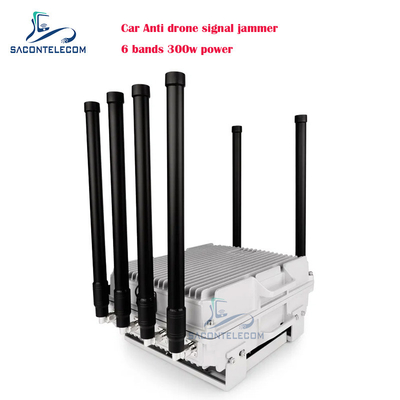 300W 6 চ্যানেল গাড়ি অ্যান্টি ড্রোন সিগন্যাল জ্যামার ইউএভি এফপিভি ড্রোন জ্যামিং ব্লকিং প্রতিরক্ষা গাড়ির জন্য মাউন্ট করা