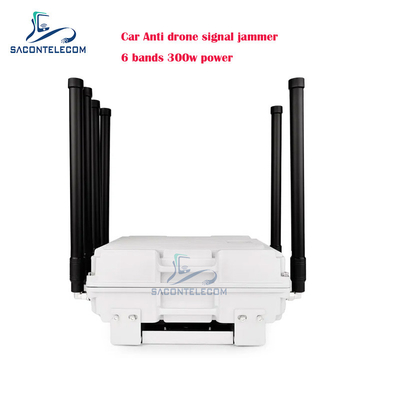 300W 6 চ্যানেল গাড়ি অ্যান্টি ড্রোন সিগন্যাল জ্যামার ইউএভি এফপিভি ড্রোন জ্যামিং ব্লকিং প্রতিরক্ষা গাড়ির জন্য মাউন্ট করা