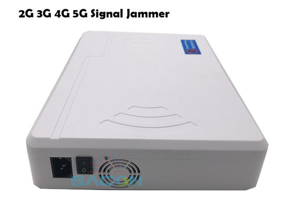 8 চ্যানেল 20W আউটপুট পাওয়ার 2G 3G 4G 5G ওয়াইফাই জিপিএস ব্লকিংয়ের জন্য অন্তর্নির্মিত অ্যান্টেনা সহ মোবাইল সিগন্যাল জ্যামার