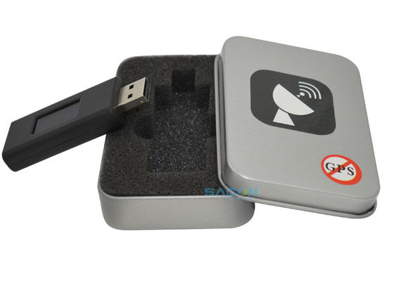 USB ডিস্ক জিপিএস জ্যামার ওমনি-ডিরেকশনাল অ্যান্টেনা সহ হালকা ওজনের ৫০ গ্রাম এবং ৩-১০ মিটার জ্যামিং রেঞ্জ