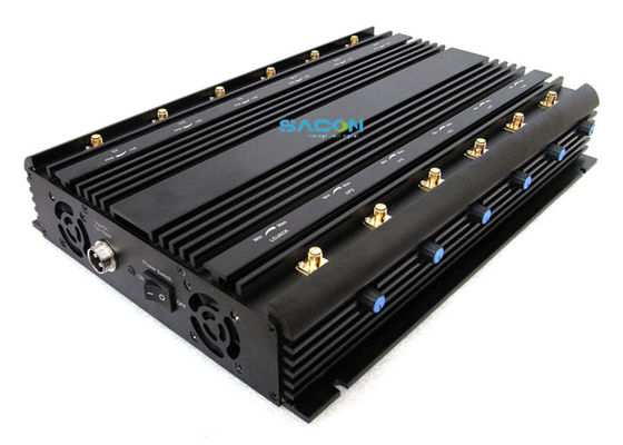 ৩০W আউটপুট পাওয়ার ১২ চ্যানেল ওয়্যারলেস সিগন্যাল জ্যামার, জেলখানার মোবাইল ফোন ব্লক করার জন্য কার অ্যাডাপ্টার ডিজাইন সহ