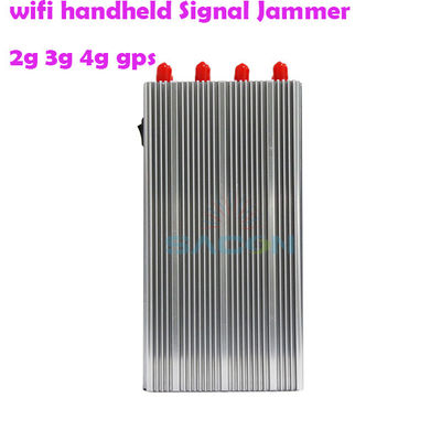 8000mAh ব্যাটারি 8 অ্যান্টেনা হ্যান্ডহেল্ড জিপিএস সিগন্যাল জ্যামার 2G 3G 4G সিগন্যাল ব্লকিংয়ের জন্য