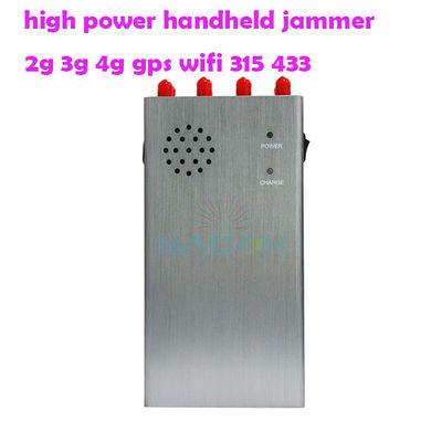 8000mAh ব্যাটারি 8 অ্যান্টেনা হ্যান্ডহেল্ড জিপিএস সিগন্যাল জ্যামার 2G 3G 4G সিগন্যাল ব্লকিংয়ের জন্য