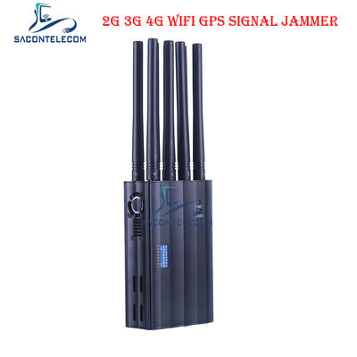 CDMA800 4000mAH পোর্টেবল সিগন্যাল জ্যামার DC12V GPS ওয়াইফাই সিগন্যাল ব্লকার