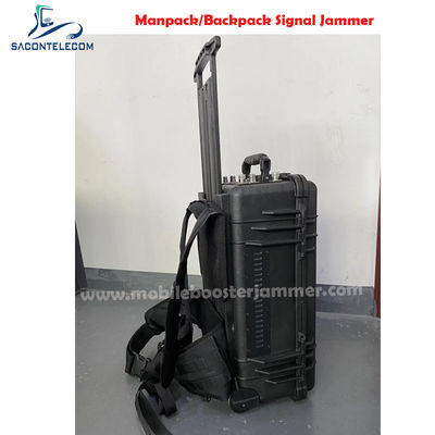 120W হাই পাওয়ার 6 চ্যানেল ম্যানপ্যাক জ্যামার 2 জি 3 জি 4 জি 5 জি ভিএইচএফ ইউএইচএফ জিপিএস ওয়াইফাই ব্লকিংয়ের জন্য পেলিকান কেস সহ