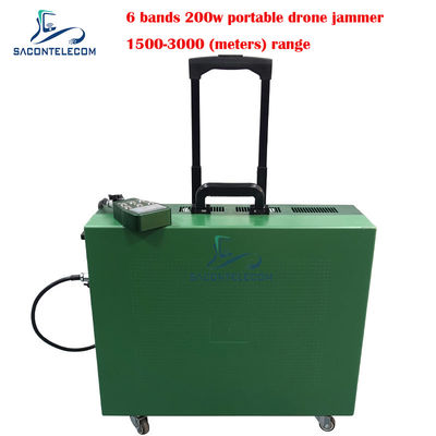 ট্রেলার টাইপ ড্রোন সিগন্যাল জ্যামার 200 ওয়াট উচ্চ ক্ষমতা 3 কিমি দূরত্ব ডিজেআই জন্য
