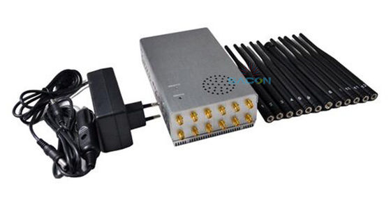 পোর্টেবল সিগন্যাল জ্যামার ১২ চ্যানেল সহ ১০০০0mAh ব্যাটারি এবং জিপিএস ওয়াইফাই ও ৪জি এর জন্য ২-২০মি শিল্ডিং ব্যাপ্তি