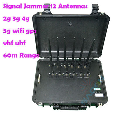 56W 12 অ্যান্টেনা 868MHz 5G সিগন্যাল জ্যামার ব্লকার মাল্টি-ফ্রিকোয়েন্সি ব্লকিংয়ের জন্য